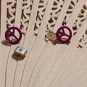 Girls Earrings Peace